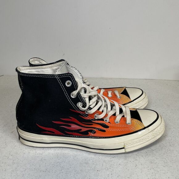 Converse Chuck 70 Hi Black Flames Shoes - Picture 4 of 9